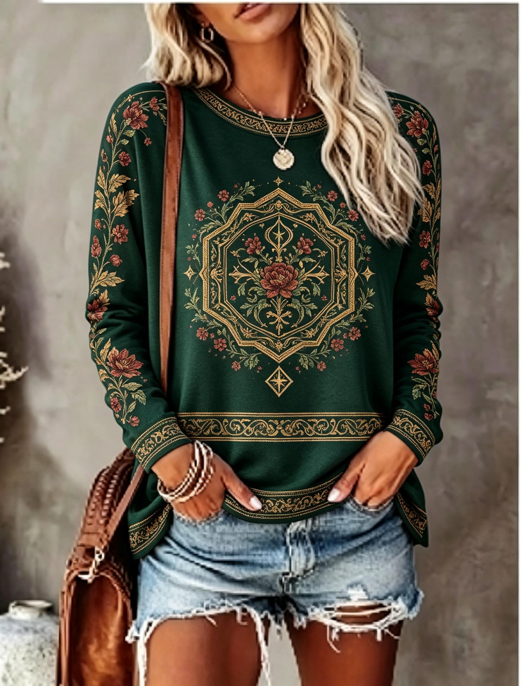 تي شيرت نسائي برقبة دائرية وأك - مراجعة Winter Clothing For Women وسعره