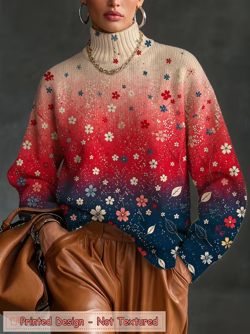 تي شيرت نسائي برقبة عالية، بتص - مراجعة Winter Clothing For Women وسعره