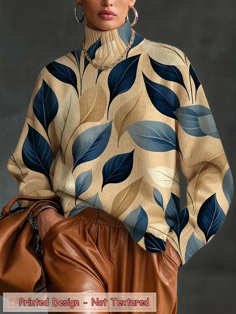 تي شيرت نسائي برقبة عالية، بتص - مراجعة Winter Clothing For Women وسعره