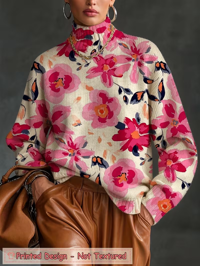 تي شيرت نسائي برقبة عالية، بتص - مراجعة Winter Clothing For Women وسعره