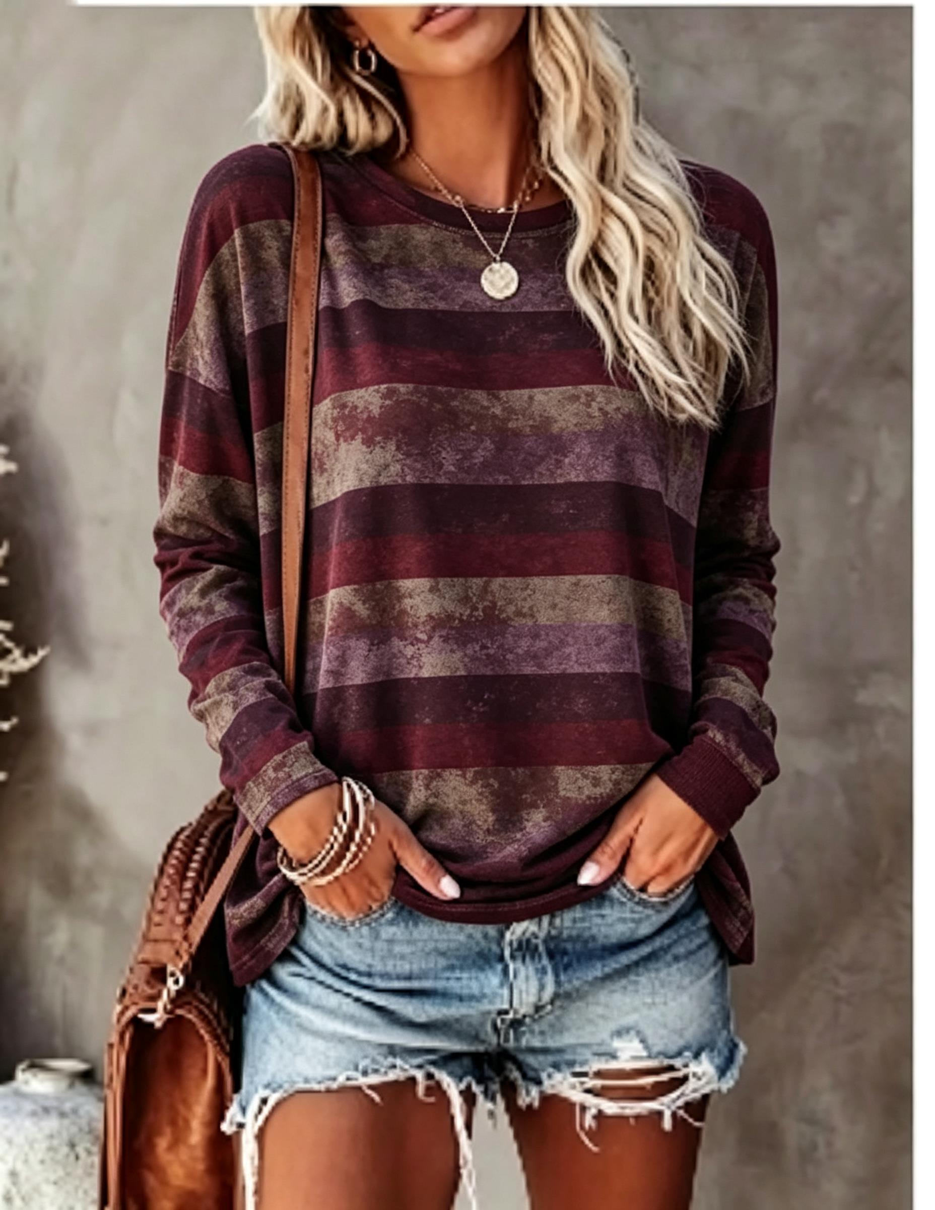 تيشيرت نسائي بأكمام طويلة، بتص - مراجعة Winter Clothing For Women وسعره