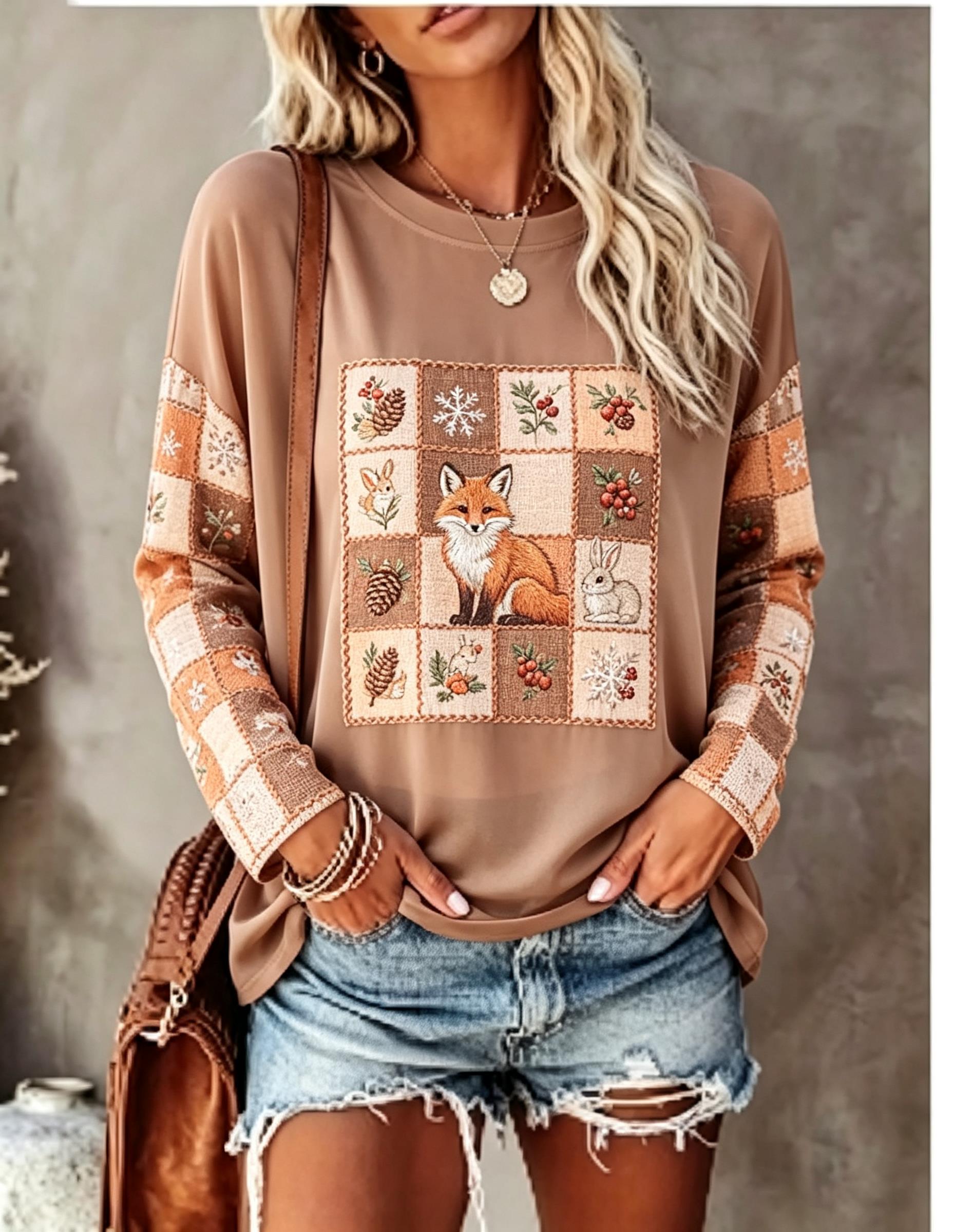 تيشيرت نسائي بأكمام طويلة، بتص - مراجعة Winter Clothing For Women وسعره